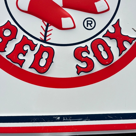 Vintage 90s Boston Red Sox MLB Metal / Tin Sign - Picture 3 of 8